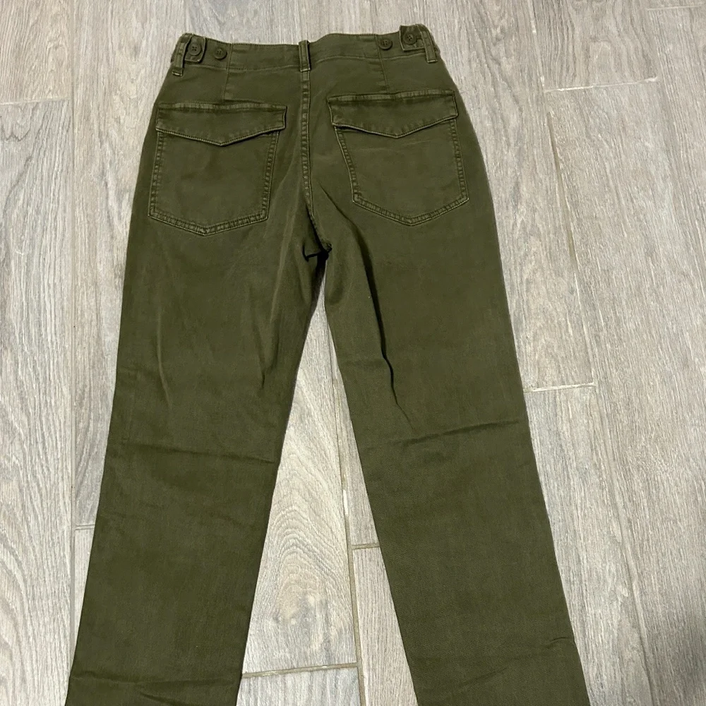 NWOT! Women's Madewell Slim Straight Olive Utility Pant - 25 - Picture 8 of 15